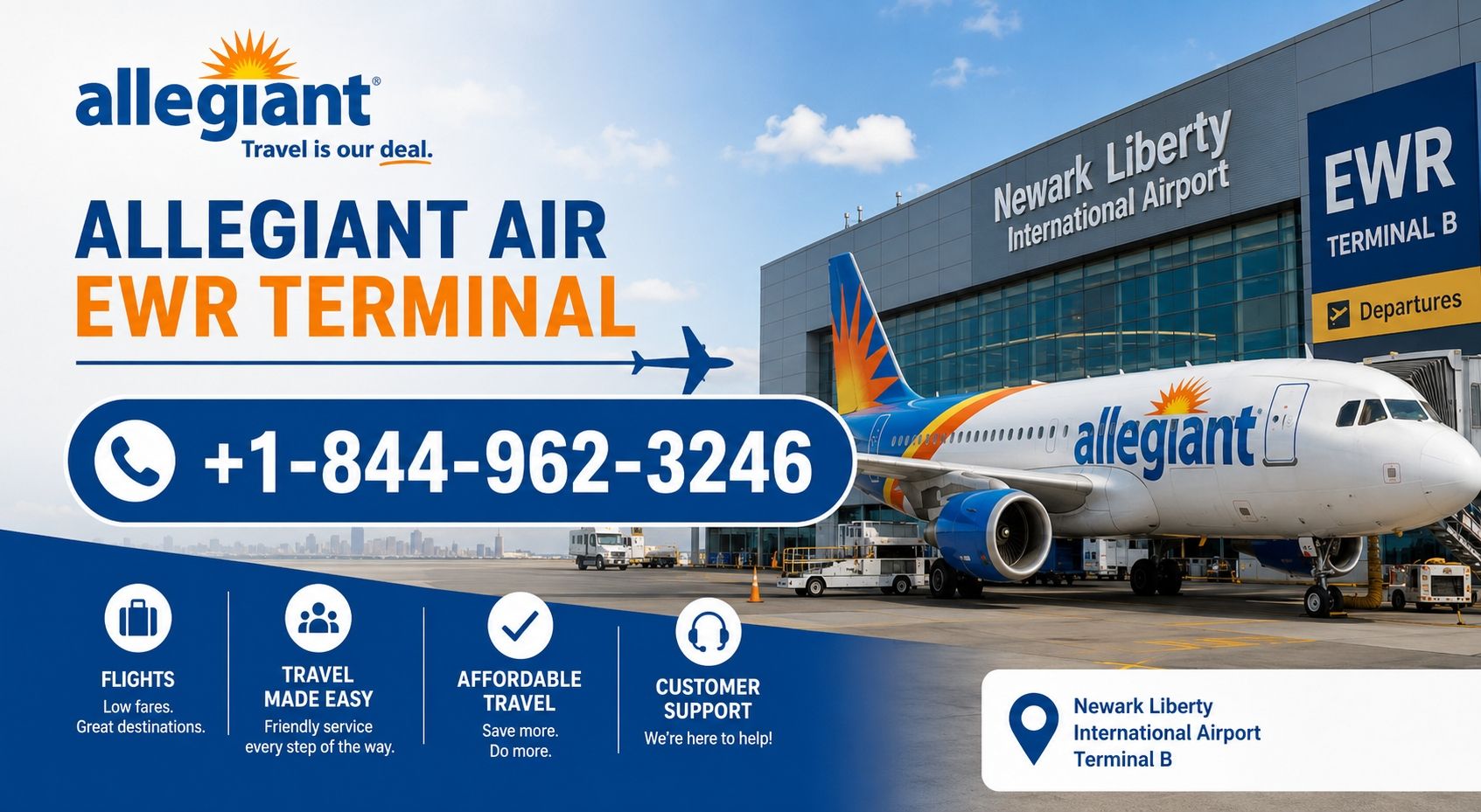 +1-844-962-3246 Allegiant Air EWR Terminal